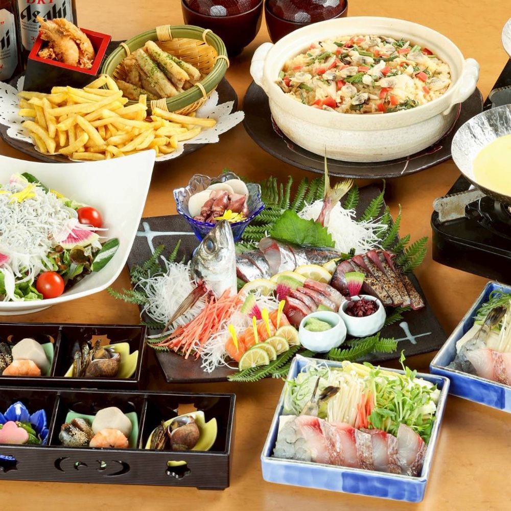 『豪華お刺身盛り合わせと1人鍋のコース』ふじや本店/西宮北口駅/居酒屋/宴会